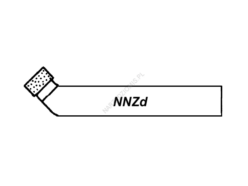 Rysunek techniczny: Nóż tokarski polski prod.NNZd 50x50 H20 ISO2L